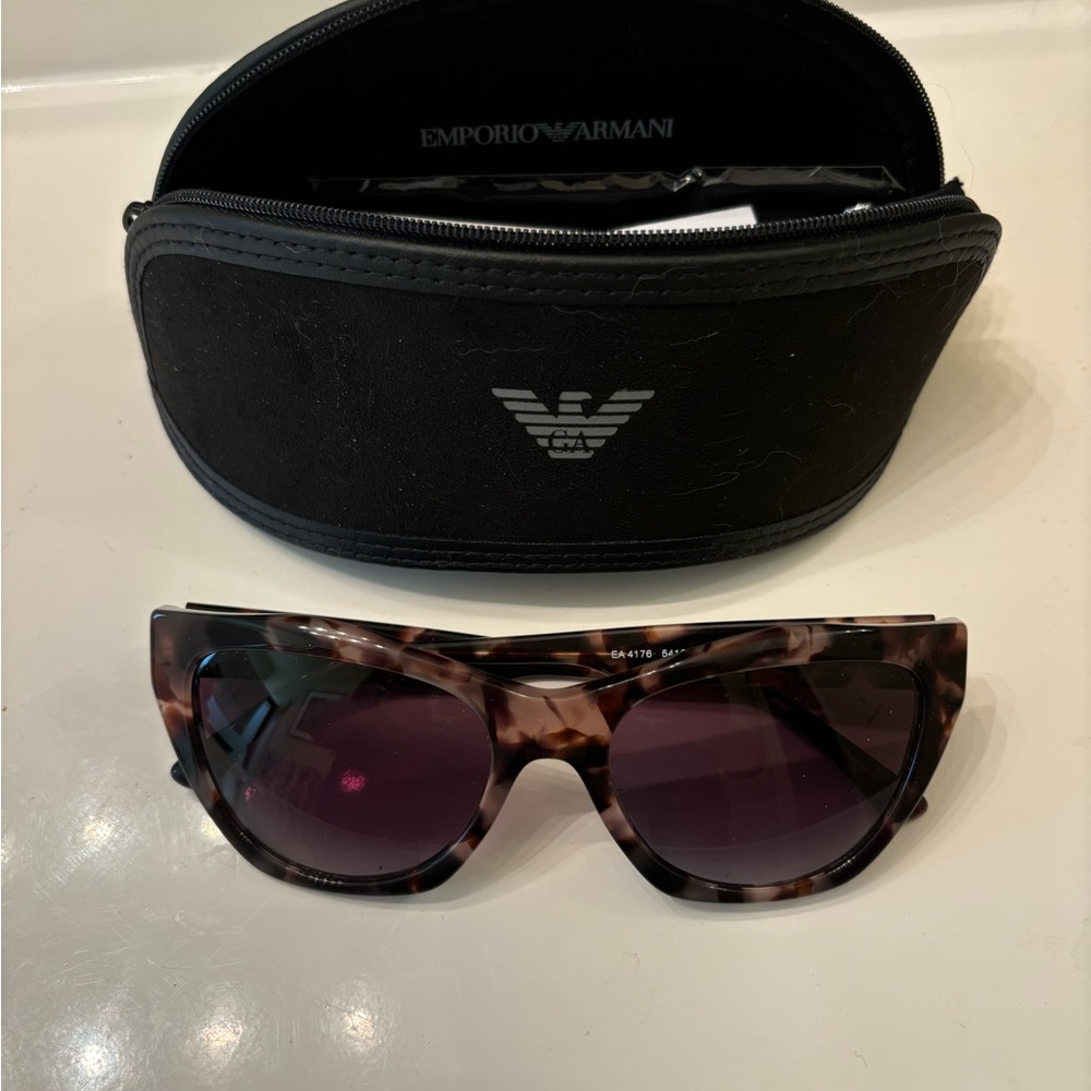 Emporio Armani Brown Sunglasses with Tortoiseshell Frame